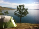 Our beautiful lake side campsite on the shores of Lake Baikal